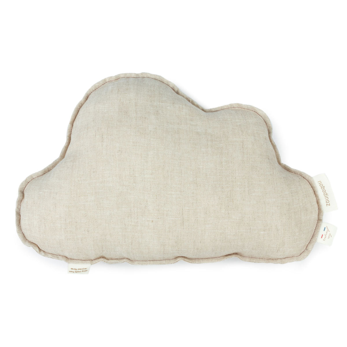 Nobodinoz Français Linen Cloud Cushion - Grey