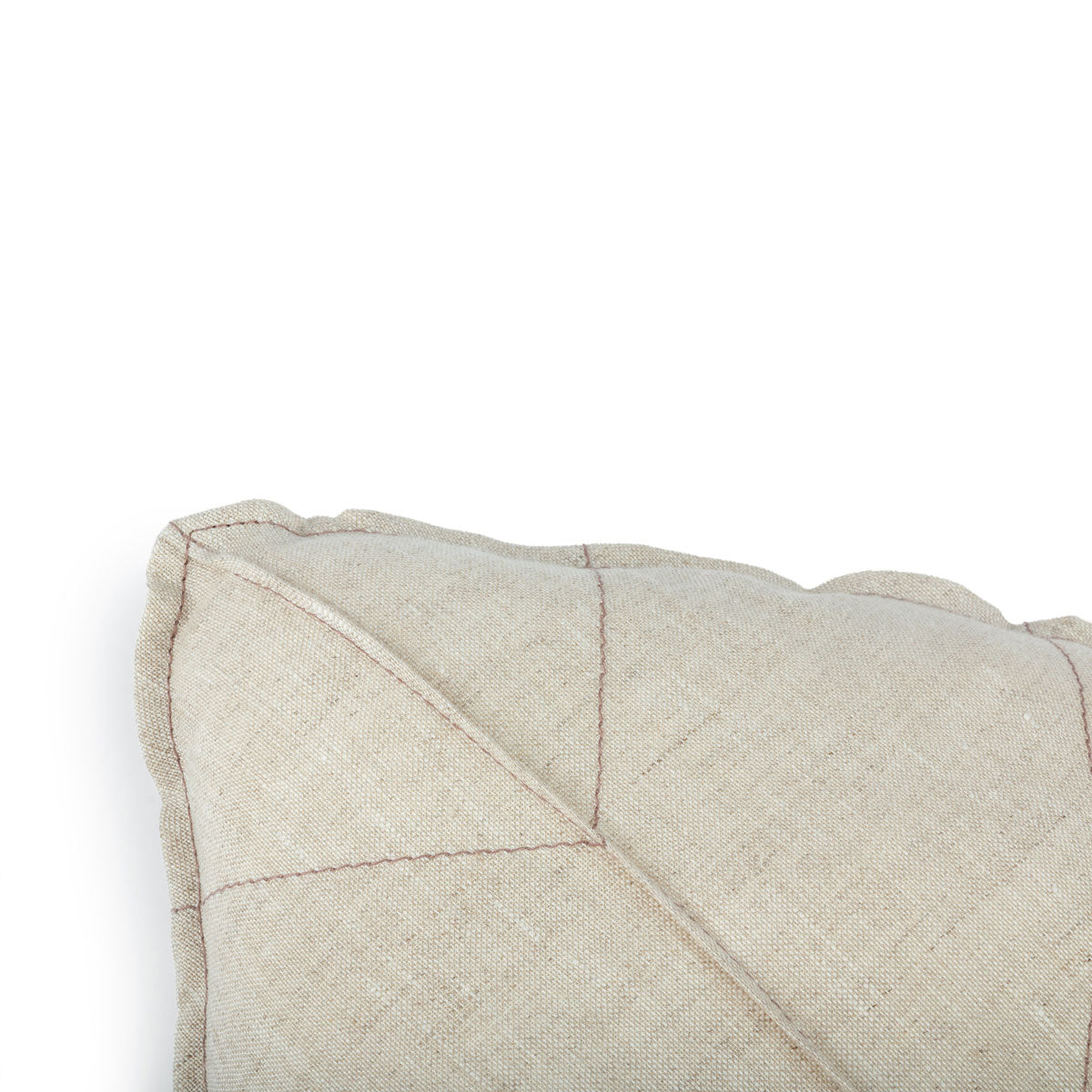 Linen Français Leaf Cushion - Grey