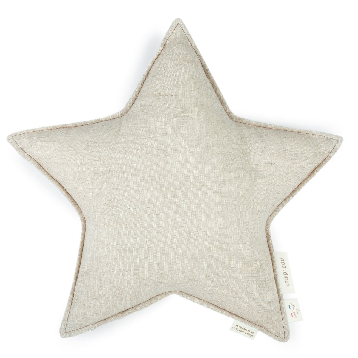 Linen Français Star Cushion - Grey