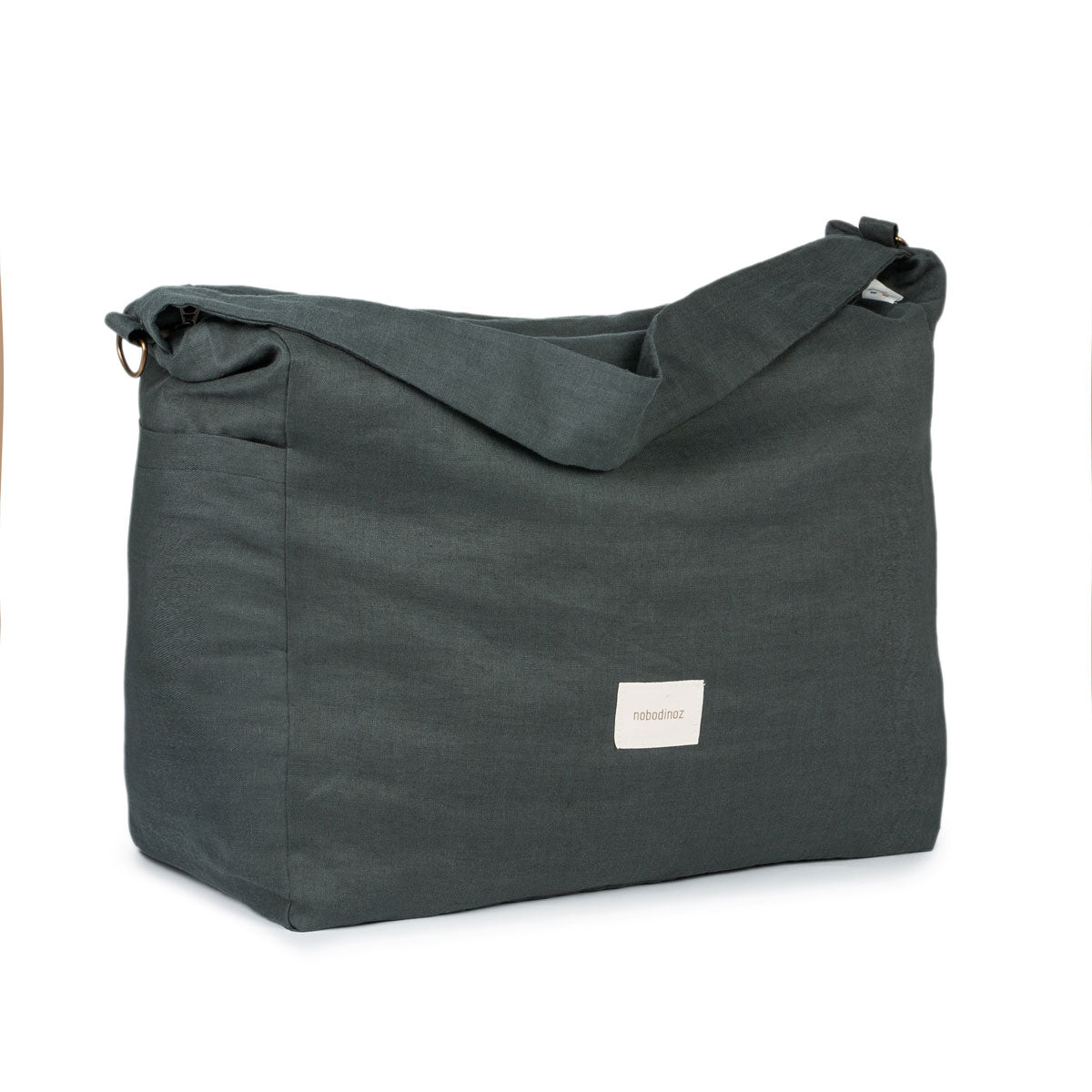 Nobodinoz Français Linen Stroller Bag - Green Blue
