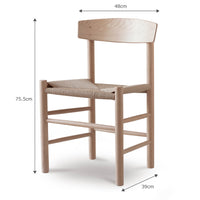 Thumbnail for Longworth Chair Oak Set of Two