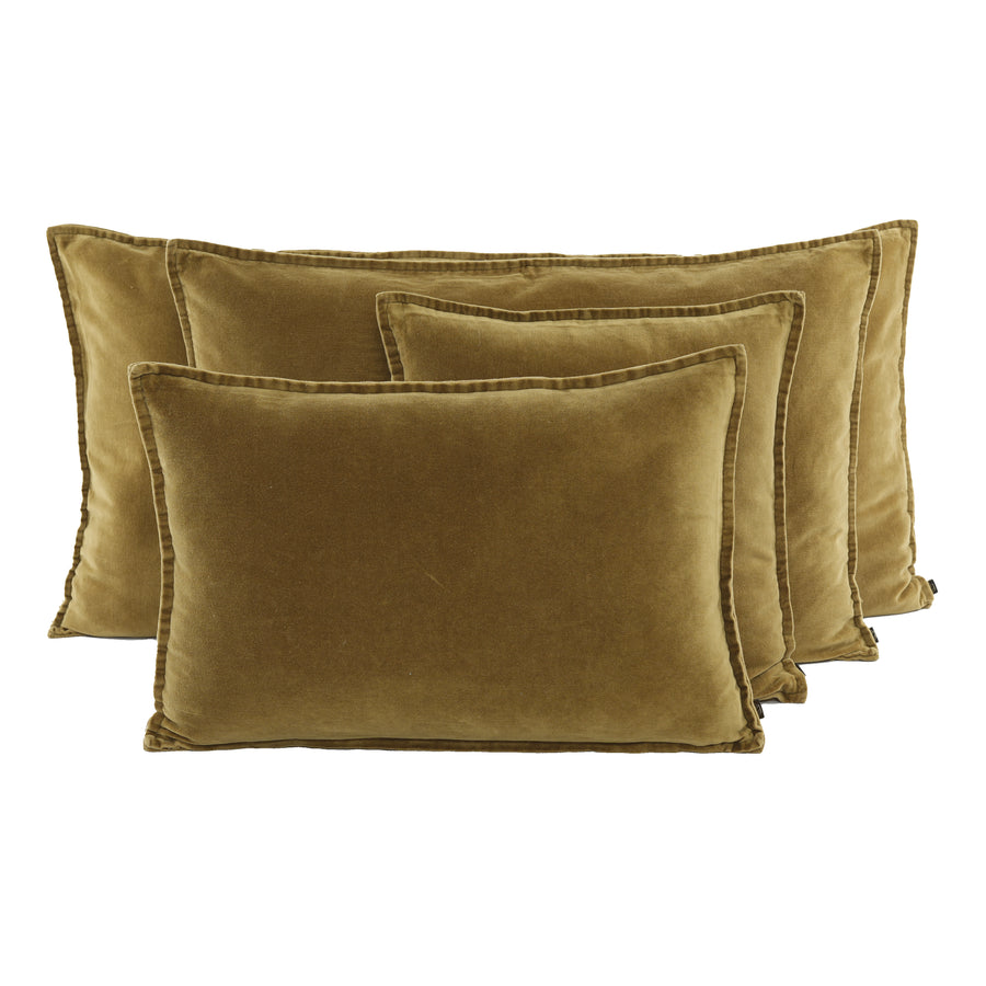 Manhattan Velvet Cushion - Gold