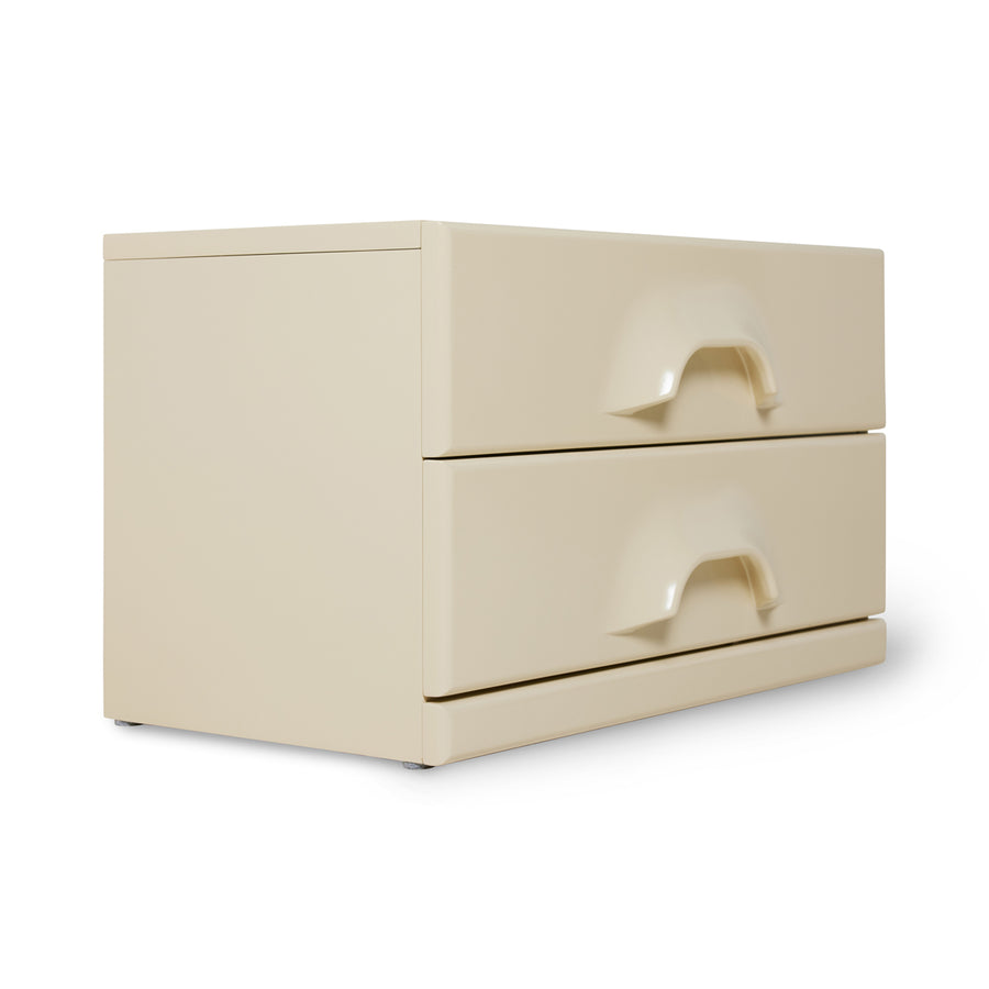 HK Living Chest of 2 Drawers, Cream MKA1984