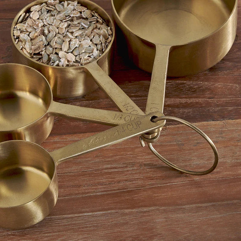 Nkuku Mane Measuring Cups - Brushed Gold