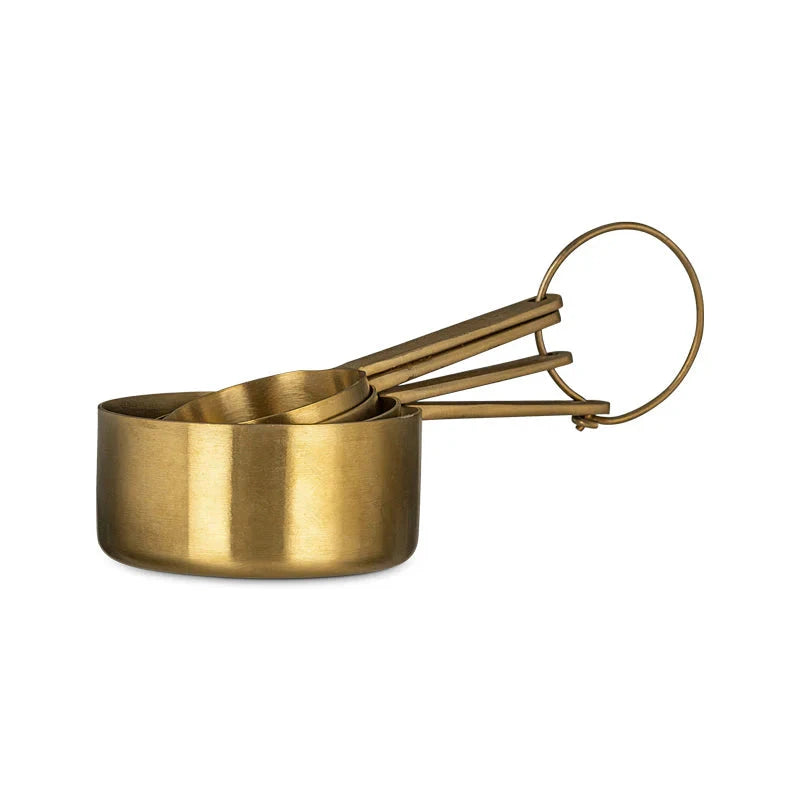 Nkuku Mane Measuring Cups - Brushed Gold