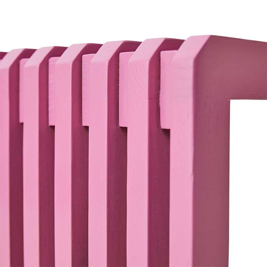 HK Living Slatted Bench Hot Pink MZM5270