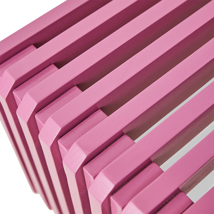 HK Living Slatted Bench Hot Pink MZM5270
