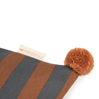 Thumbnail for Majestic Rectangular Cushion - Blue Brown Stripes