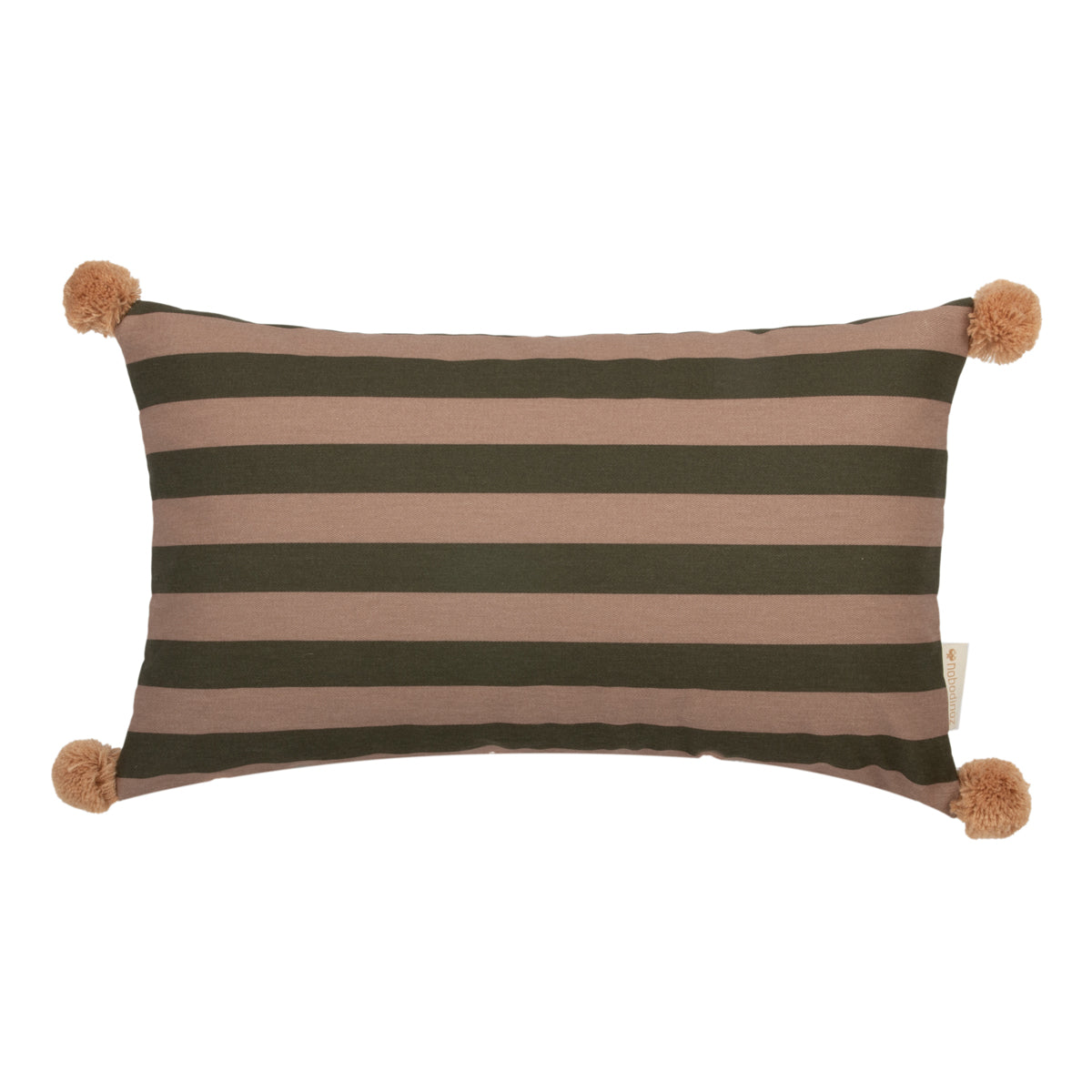 Majestic Rectangular Cushion - Green Taupe Stripes