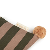 Thumbnail for Majestic Rectangular Cushion - Green Taupe Stripes