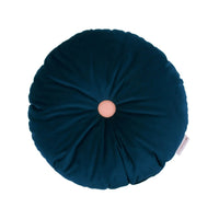Thumbnail for Velvet Round Cushion Night Blue
