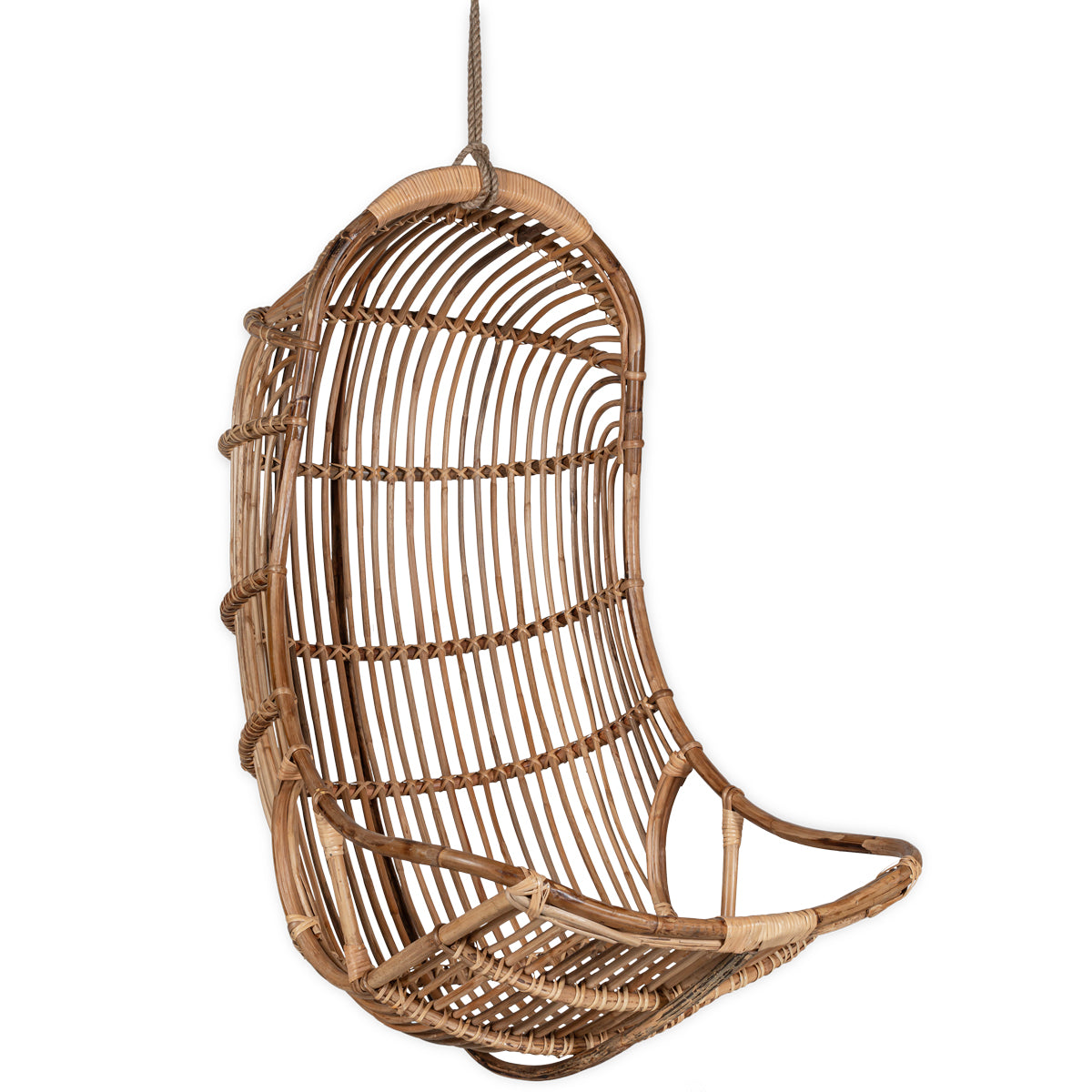 Nkuku Nesari Rattan Hanging Chair - Natural