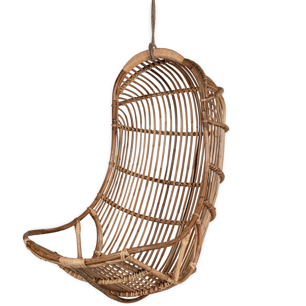Nkuku Nesari Rattan Hanging Chair - Natural