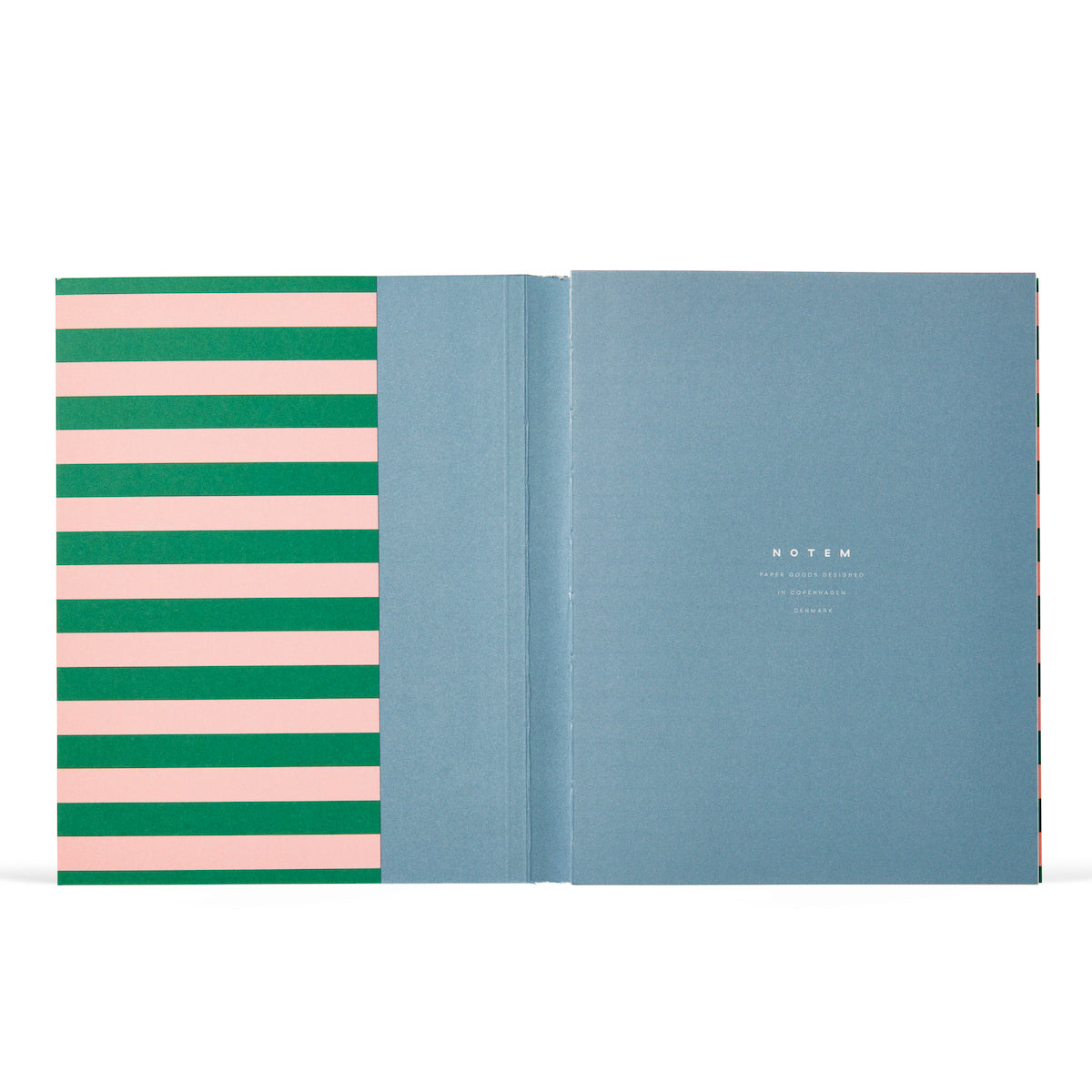 NOTEM UMA Notebook, Flat-Lay - Medium - Green & Rose