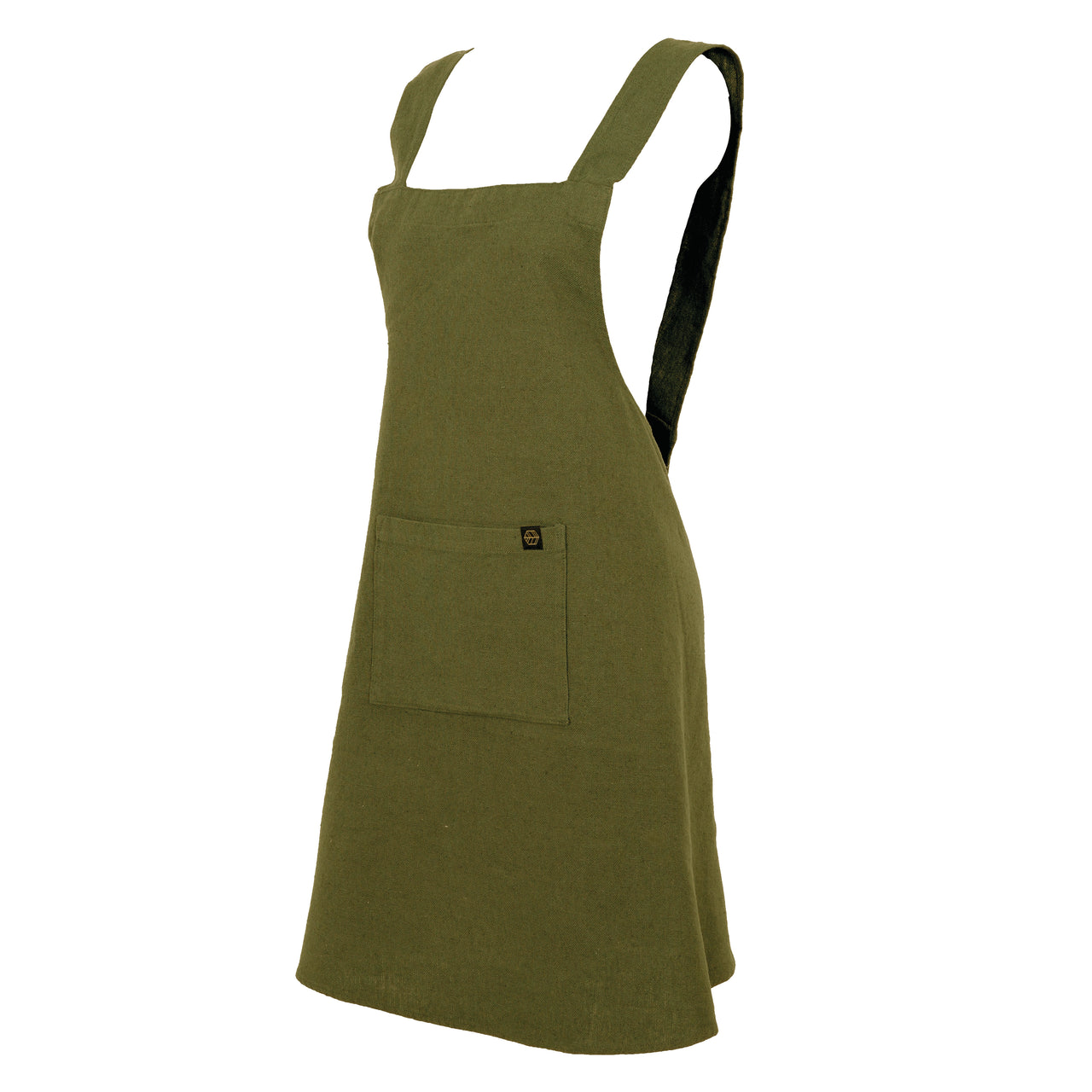 Apron Osani Linen Cotton Olive