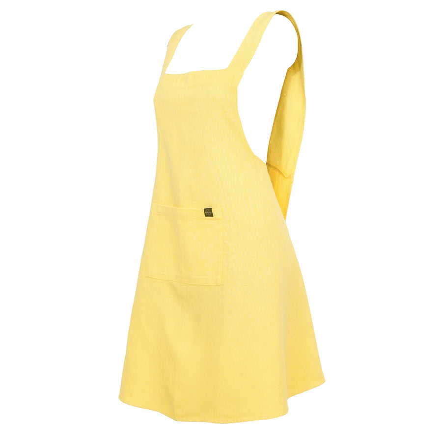 Apron Osani Linen Cotton Lemon