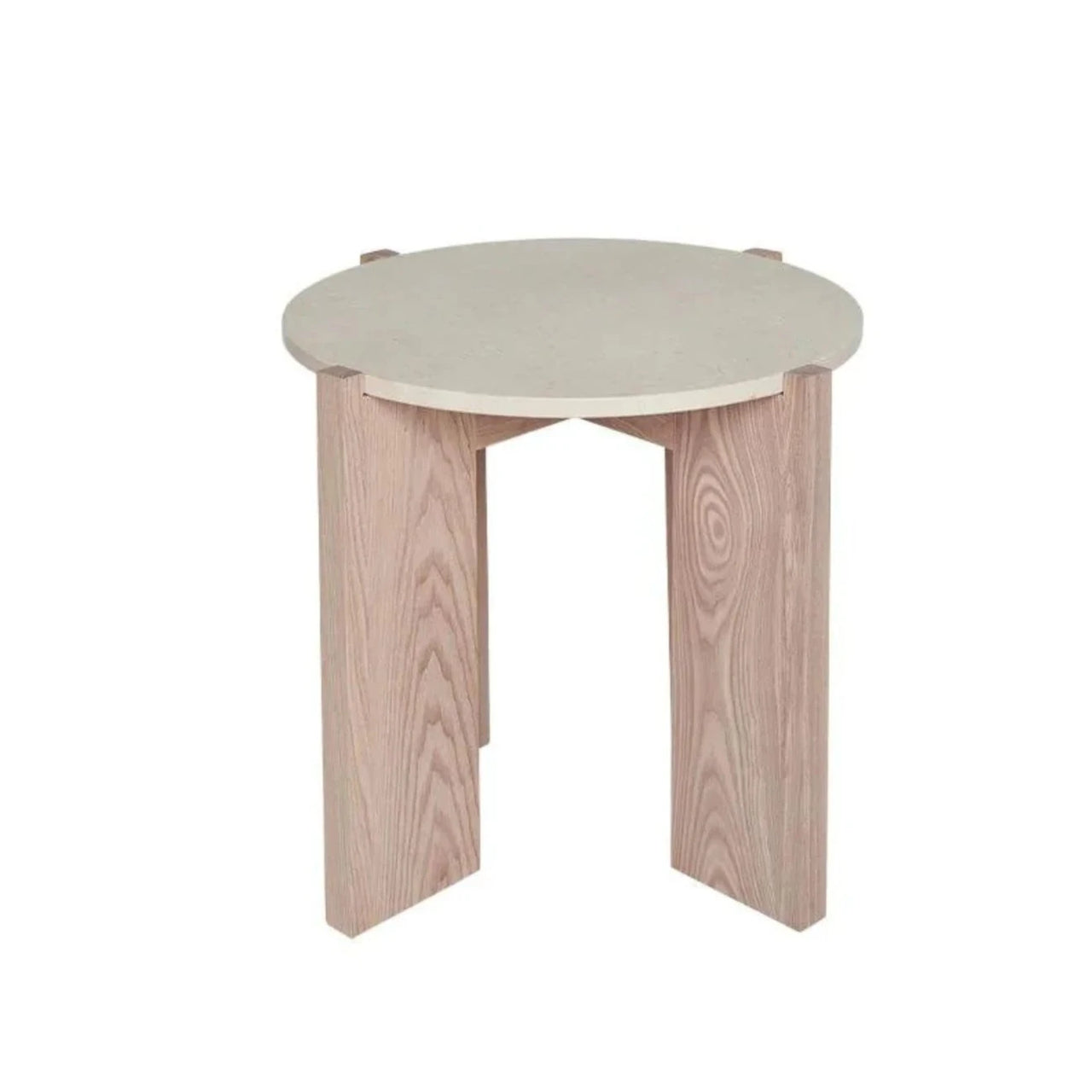Lune Marble Coffee Table - Small - Nature / White