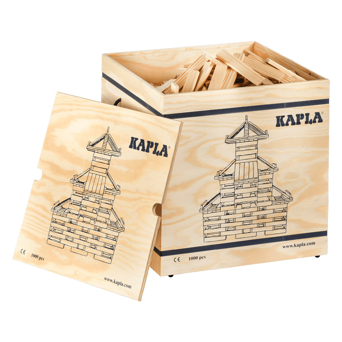 Kapla 1000 Pack wooden construction blocks