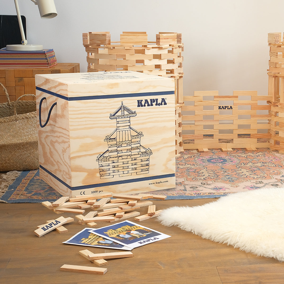 Kapla 1000 Pack wooden construction blocks