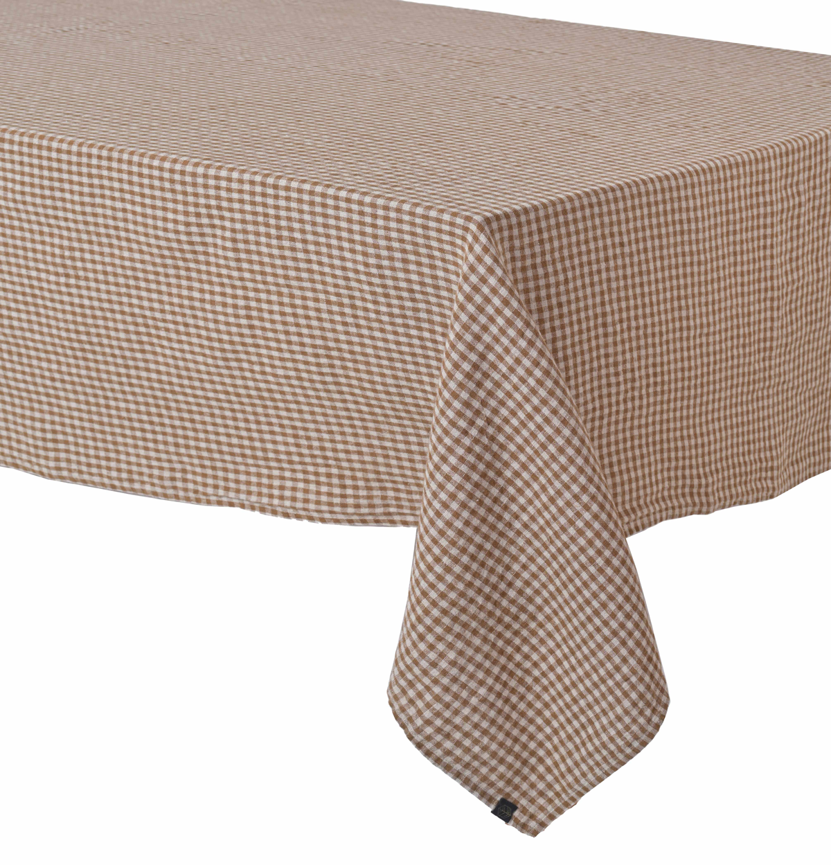 Linen Tablecloth Ginham Gold