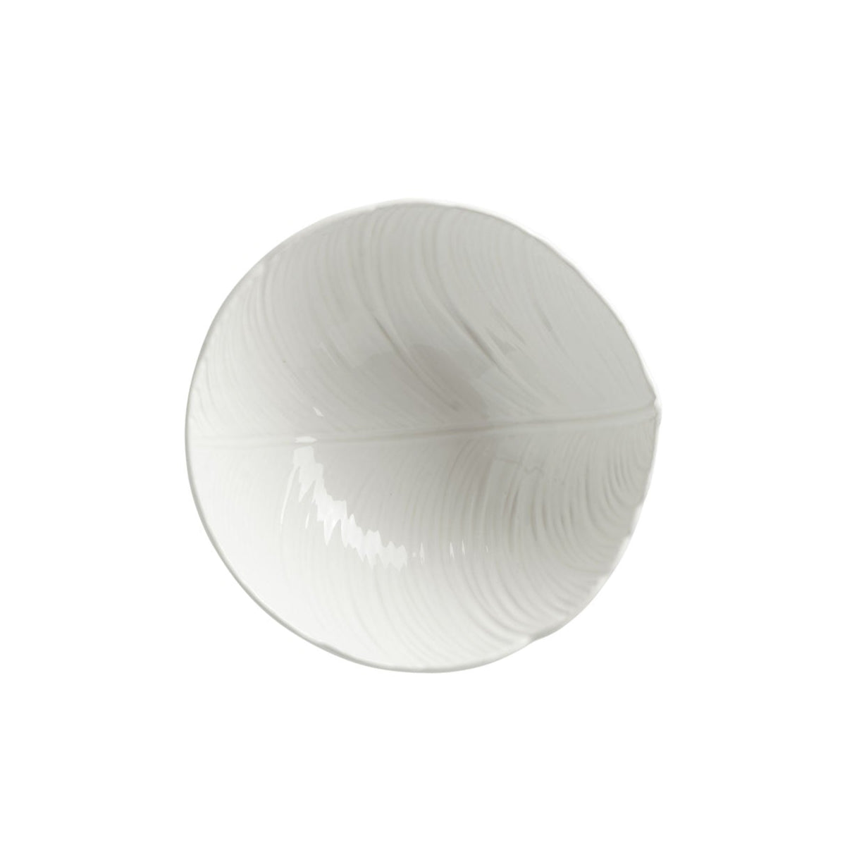 Bowl Leaf Glazed Earthenware