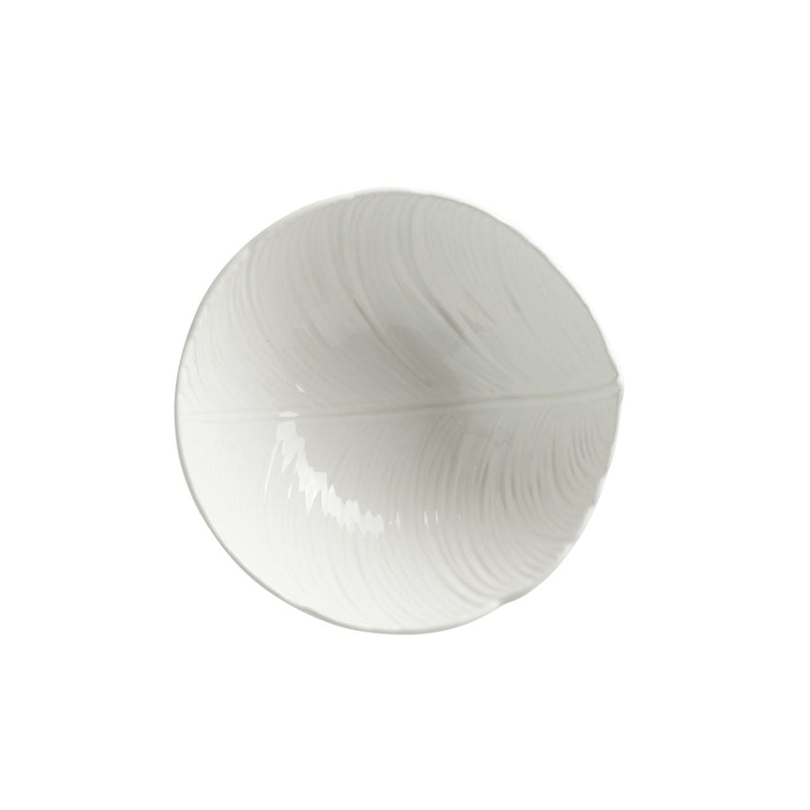 Bowl Leaf Glazed Earthenware