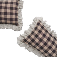 Thumbnail for Licorice Ginham Full Ruffle Pillowcase Set