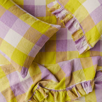 Thumbnail for Society of Wanderers Lavender Fizz Ruffle Flat Sheet French Linen