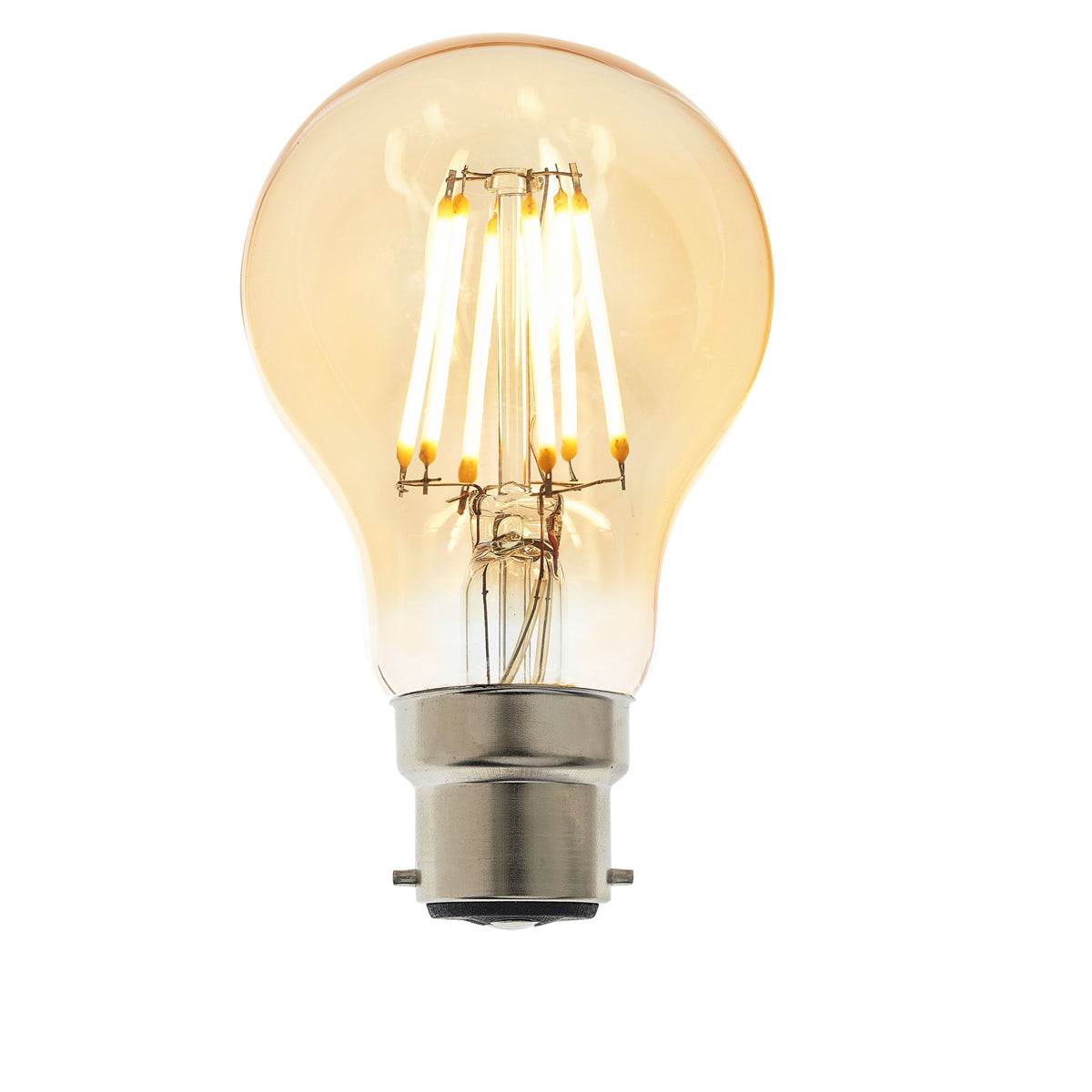 B22 LED Filament GLS Amber Glass - 6cm