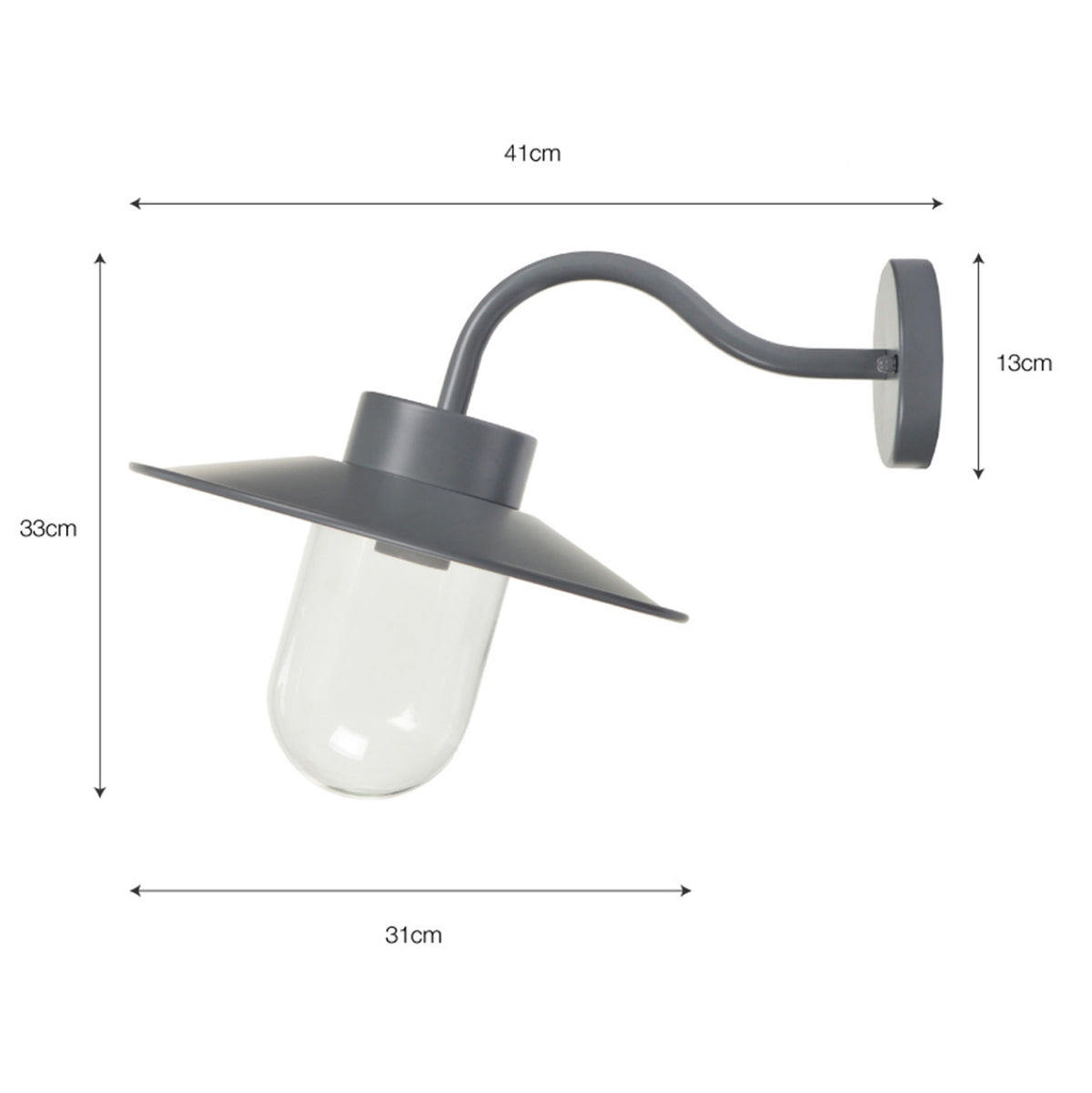 Garden Trading Classic Swan Neck Light Carbon