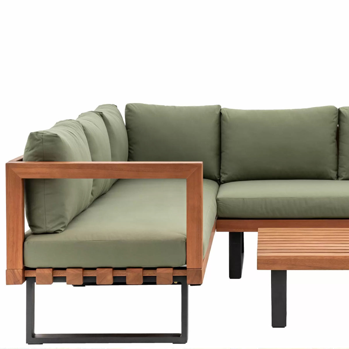 Green Corner Sofa Set