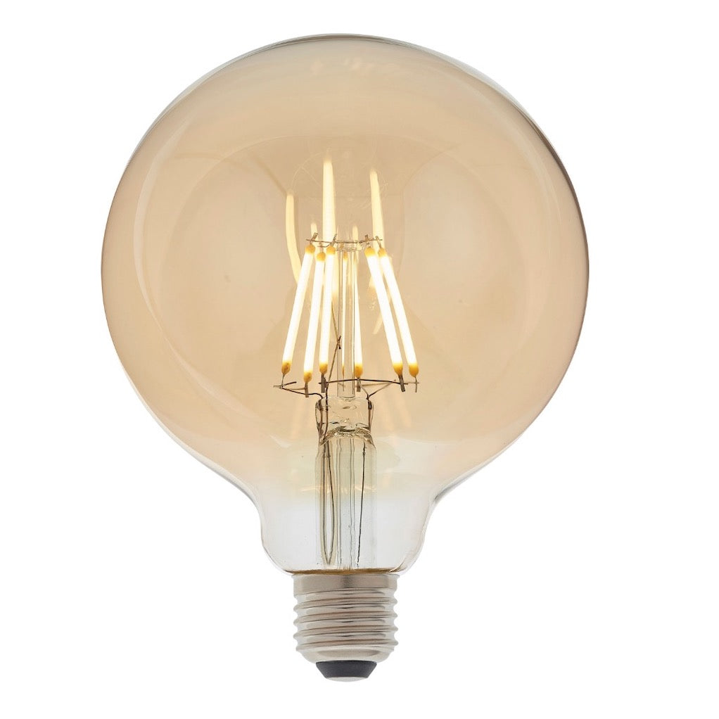 E27 LED Filament Globe - Amber - 12.5cm