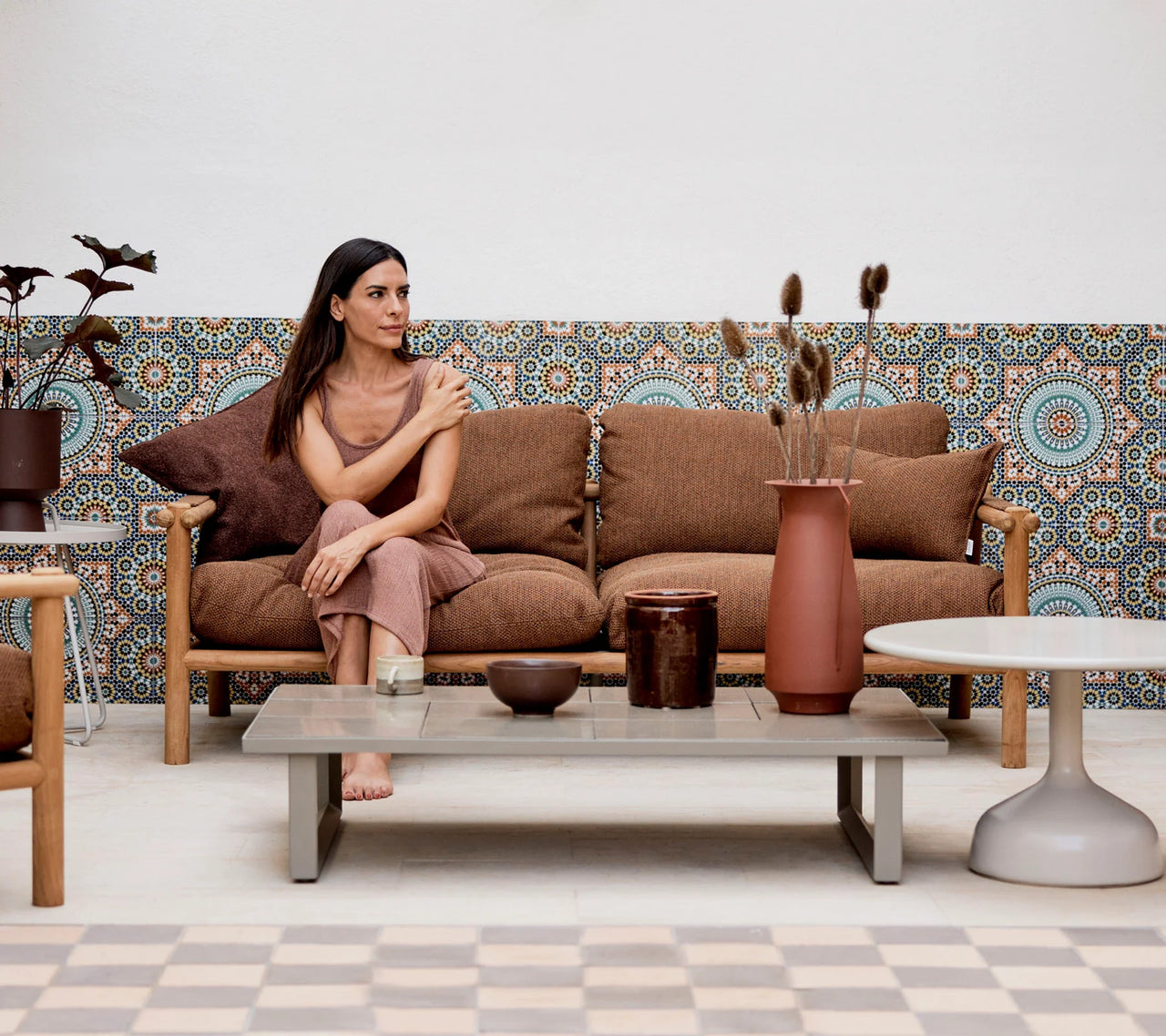 Sticks 2 Seater Sofa Teak 5 Colour Ways