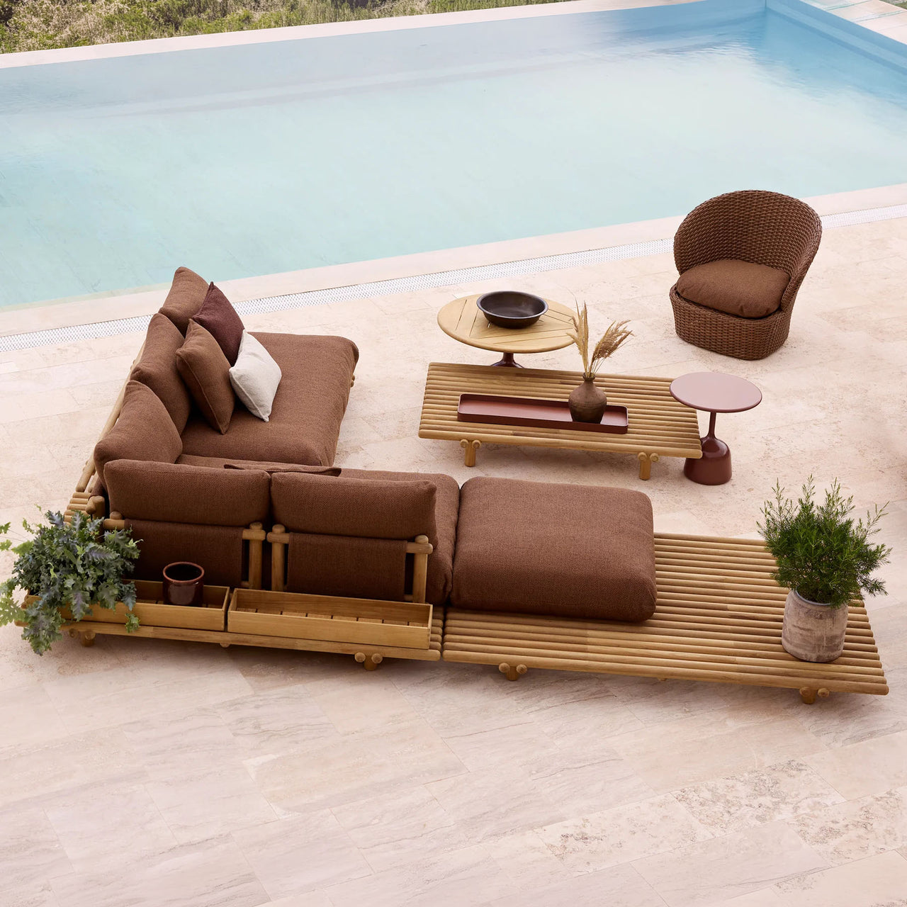 Sticks Platform Corner Sofa Large 5 colour ways