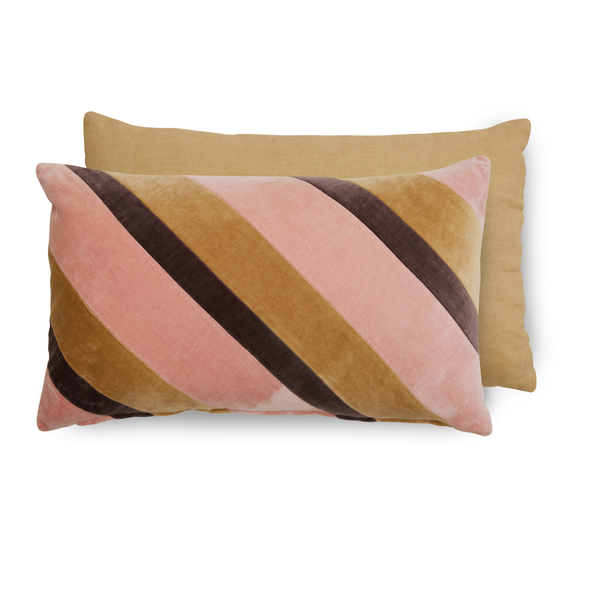 Striped Velvet Cushion Sunkissed 50 x 30cm
