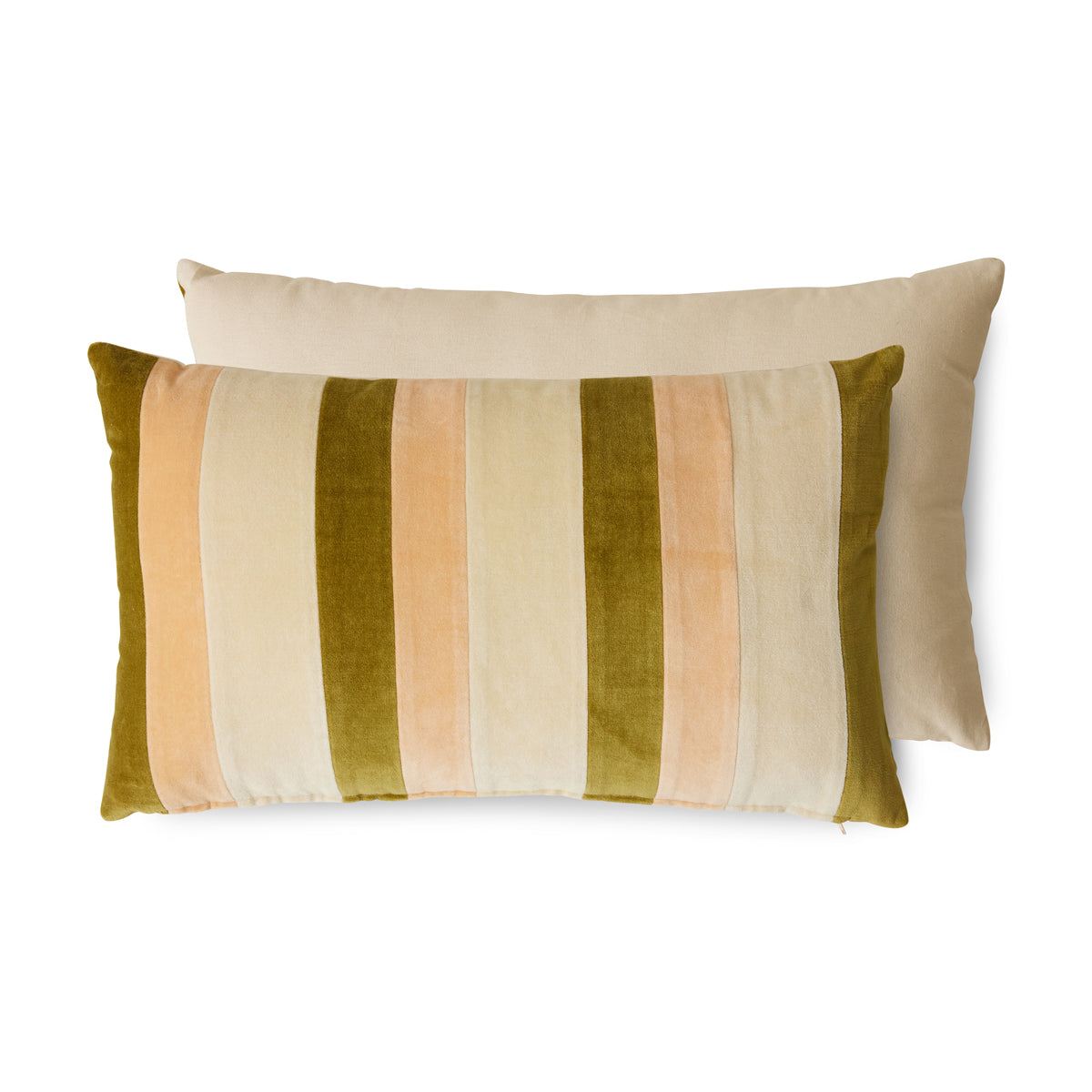HKLiving Striped Velvet Cushion Fields 60 x 35cm TKU2195