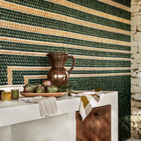 Thumbnail for Linen Tea Towels Natural Stripe