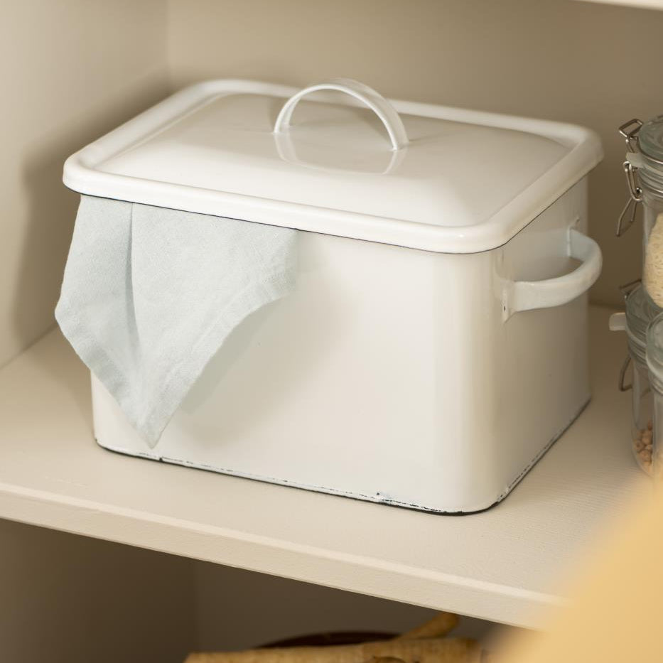 Bread Box Enamel - White