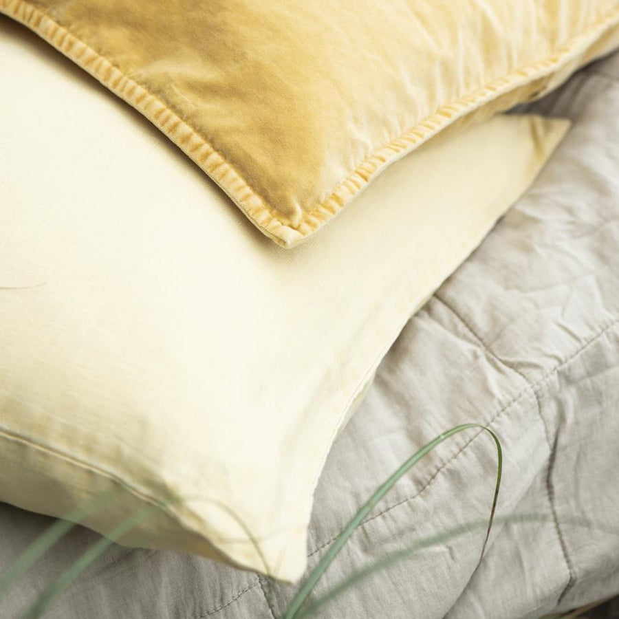 Cushion Linen Lemon Drop 50cm x 50cm