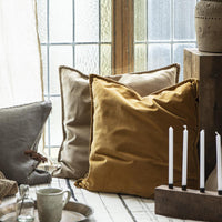 Thumbnail for Cushion Velvet Taupe 50cm x 50cm