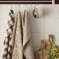 Thumbnail for Tea Towel Johannes w/Dark Brown and Natural Stripes
