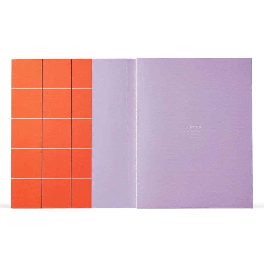UMA Notebook, Large - Orange Check