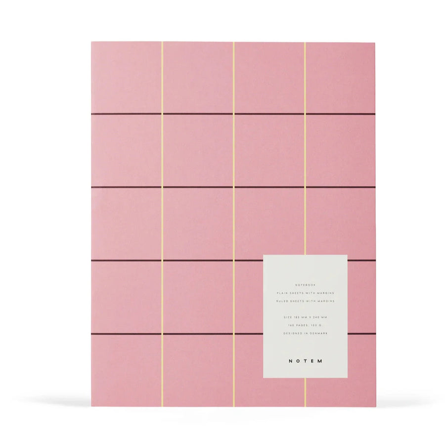 UMA Notebook, Large - Rose Check