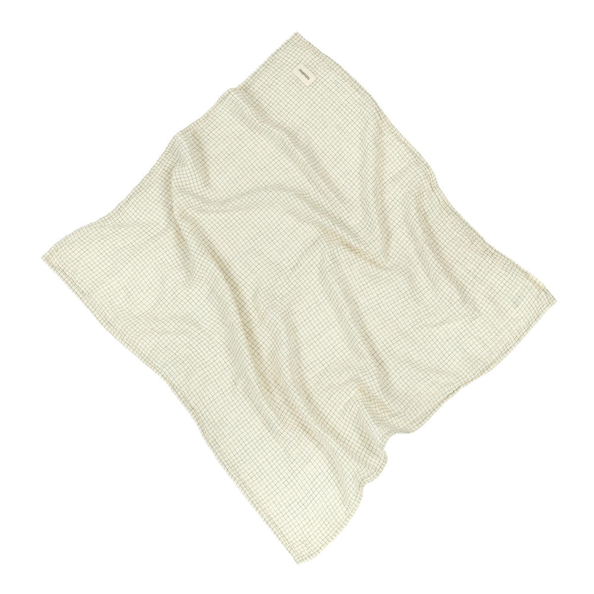 Wabi Sabi Birth Gift Swaddle Blue Grid