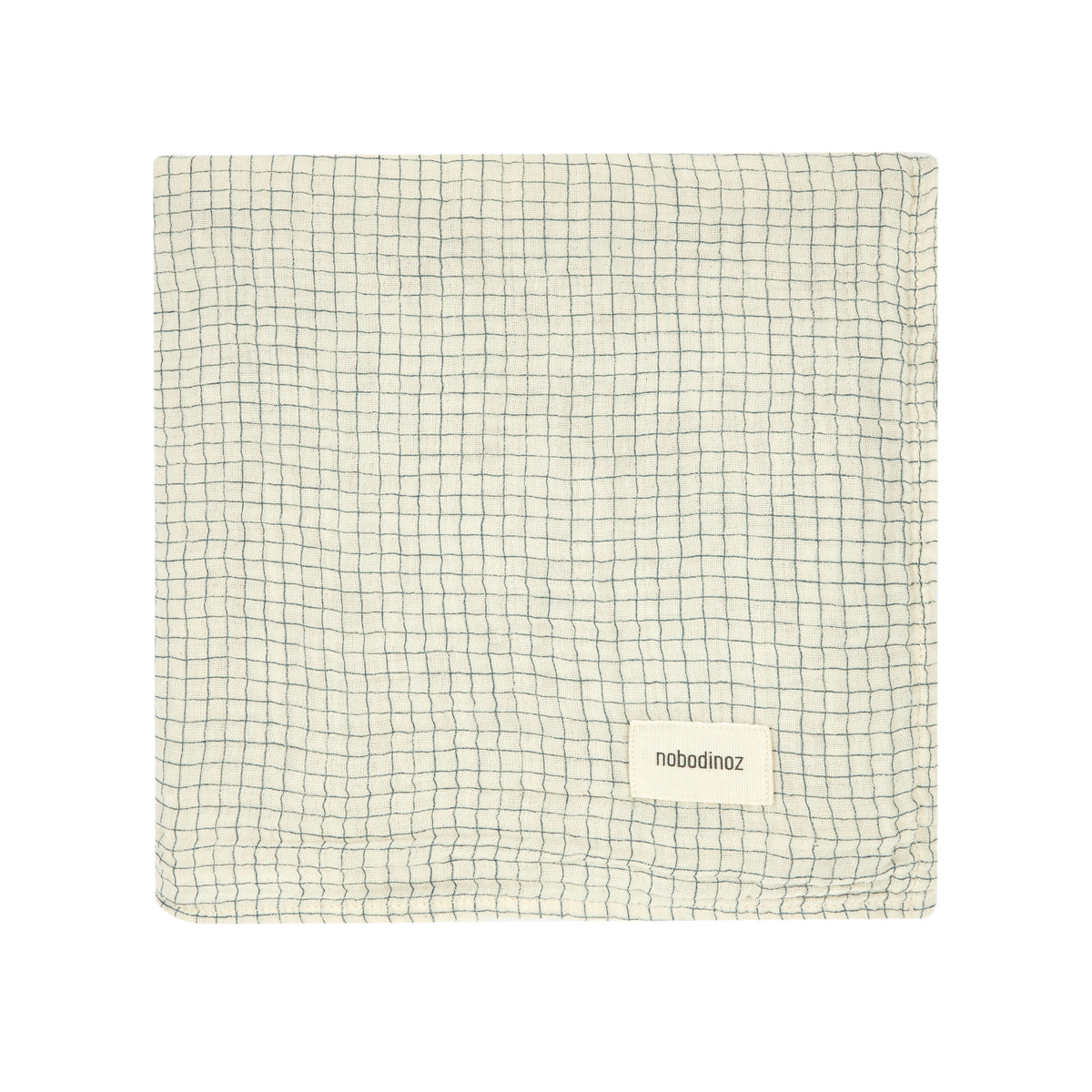 Wabi Sabi Birth Gift Swaddle Blue Grid