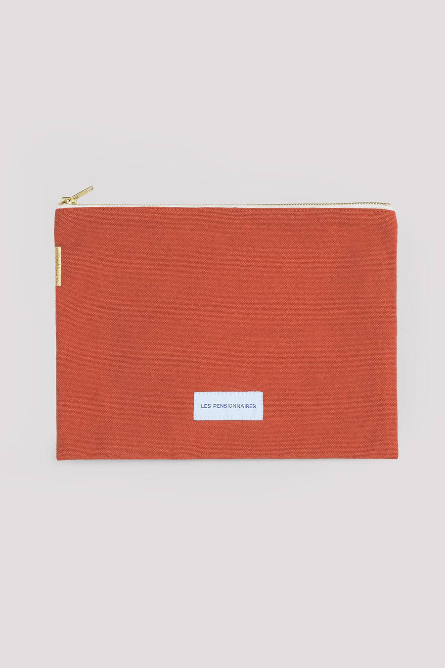 Large Pouch in Organic Cotton Canvas Blazing Orange