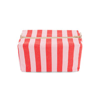 Thumbnail for VIC TOILETRY BAG STRPES TOMATO / CANDY PINK: TOMATO / CANDY PINK / STRIPES / L13*W26*H12