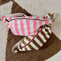 Thumbnail for WOMEN BUM BAG STRIPES CARAMEL: TOFFEE / SCRATCH