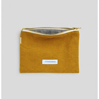 Thumbnail for Small Pouch in Organic Saffron Yellow Cotton Canvas