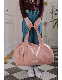 Thumbnail for Delicate Pink Organic Cotton Canvas Bowling Bag